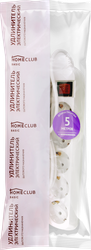 Удлинитель сетевой HOME CLUB S 5x5-ZV -20 с заземлением выключатель 10A, детальное фото