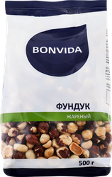 Фундук BONVIDA жареный, 500г, крупный план