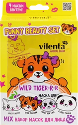 Набор подарочный для лица VILENTA Animal Mask Beauty Set Wild Tiger 4 маски