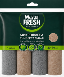 Салфетки для уборки MASTER FRESH универсальные 30x30см, 4шт, фотография
