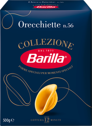 Макароны BARILLA Collezione Orecchiette, группа А высший сорт, 500г, крупный план