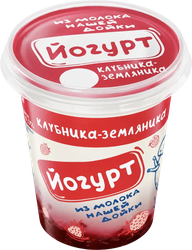Йогурт НАШЕЙ ДОЙКИ Клубника-Земляника 3,2–6%, без змж, 330г, фото