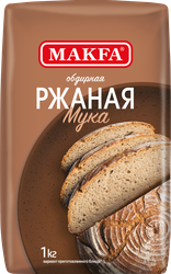 Мука ржаная MAKFA хлебопекарная обдирная, 1кг, изображение