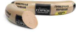 Колбаса ливерная БЛИЖНИЕ ГОРКИ Яичная, 300г, крупный план