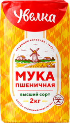 Мука пшеничная УВЕЛКА высший сорт, 2кг, вид