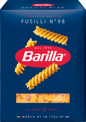 Макароны BARILLA Fusilli n.98 из твердых сортов пшеницы группа А высший сорт, 450г, вид