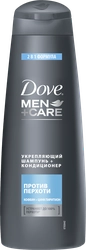 Шампунь-кондиционер для волос мужской DOVE Men + care 2в1 Кофеин и цинк пиритион, против перхоти, 380мл
