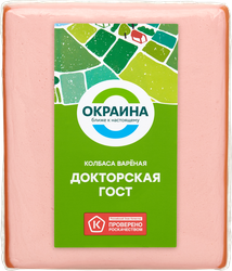 Колбаса вареная ОКРАИНА Докторская ГОСТ, 470г, картинка