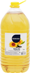 Масло подсолнечное BONVIDA рафинированное дезодорированное вымороженное высший сорт, 5л, картинка