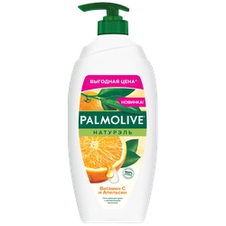 Гель-крем для душа PALMOLIVE Натурэль Витамин С и апельсин с увлажняющим молочком, 750мл