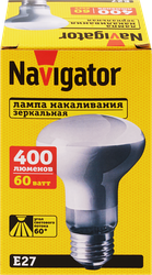Лампа накаливания NAVIGATOR R63 60Вт Е27, матовая, крупный план