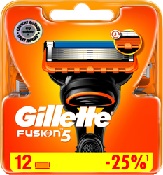 Кассеты сменные для бритья GILLETTE Fusion 5, 12шт, детальное фото
