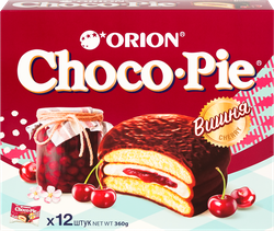 Пирожное ORION Choco Pie Cherry, 360г, вид