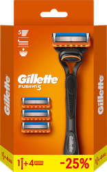 Станок для бритья GILLETTE Fusion 5 с 3 сменными кассетами, фотография