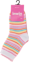 Носки детские INWIN высокая посадка, розовые в полоску, Арт. мод.007, BKSG-02-PL, 2пары
