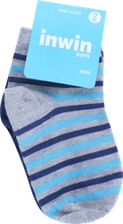 Носки детские INWIN высокая посадка, синие в полоску, Арт. мод.008, BKSG-02-BL, 2пары