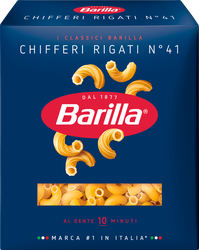 Макароны BARILLA Chifferi rigati n.41, группа А высший сорт, 450г, фотография