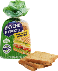 Хлеб злаковый КОЛОМЕНСКОЕ Тостовый, в нарезке, 250г, вид