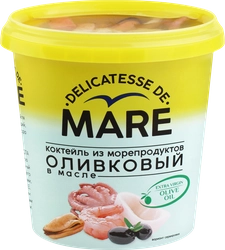 Коктейль из морепродуктов MARE Оливковый, в масле, 380г