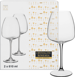 Набор бокалов для вина CRYSTALITE BOHEMIA Alizee 610мл Арт. 45876, 2шт, крупный план