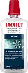 Ополаскиватель для полости рта LACALUT White, антибактериальный, 500мл, картинка