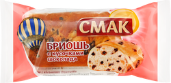 Бриошь СМАК Французские улочки с кусочками шоколада, 30г, изображение