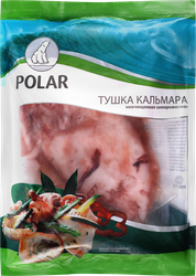 Кальмар замороженный POLAR неочищенный, тушка, 500г, крупный план