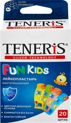 Лейкопластырь бактерицидный TENERIS Fun Kids с рисунками 5,6х1,9см, 20шт