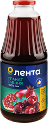 Сок ЛЕНТА Гранат и вишня восстановленный, 1л, крупный план