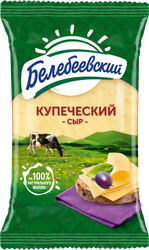 Сыр БЕЛЕБЕЕВСКИЙ Купеческий 52%, без змж, 190г, фото
