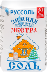 Соль РУССОЛЬ Зимняя Сказка, Экстра, 1кг, крупный план