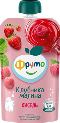 Кисель ягодный ФРУТОНЯНЯ Клубника, малина, с 12 месяцев, 130г, фото