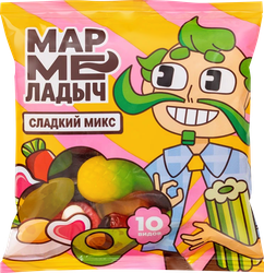 Мармелад жевательный МАРМЕЛАДЫЧ Сладкий микс, 70г, крупный план