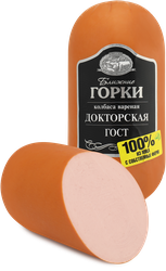 Колбаса вареная БЛИЖНИЕ ГОРКИ Докторская ГОСТ, 450г, детальное фото