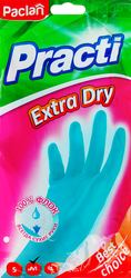 Перчатки хозяйственные PACLAN Extra Dry,&nbsp;размер М, синие, 1 пара Арт. 407360, вид
