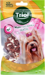 Лакомство для собак TRIOL Dental Мини-косточки из утки, для мини-собак, 50г, детальное фото