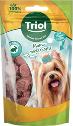 Лакомство для собак TRIOL Мини-медальоны из кролика для мини-собак, 50г, вид