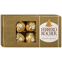 Конфеты FERRERO ROCHER хрустящие из молочного шоколада, 75г