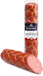 Колбаса варено-копченая БАХРУШИНЪ Сервелат Коньячный, высший сорт, весовая, изображение