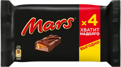 Батончик шоколадный MARS с нугой и карамелью, 4х40г, изображение