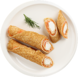 Блинчик с сыром и лососем ЛЕНТА FRESH, весовой, фотография