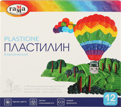 Пластилин ГАММА Классический 12 цветов, со стеком, Арт. 281033, картинка