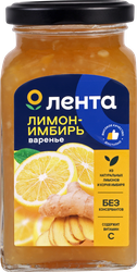 Варенье ЛЕНТА Лимонно-имбирное, 370г, крупный план