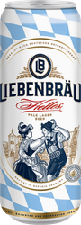 Пиво светлое LIEBENBRAU Helles фильтрованное пастеризованное, 5,1%, ж/б, 0.5л, фотография