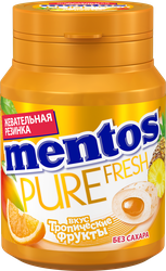 Жевательная резинка MENTOS Pure Fresh со вкусом тропических фруктов, 54г, вид