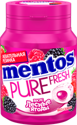 Жевательная резинка MENTOS Pure Fresh со вкусом лесные ягоды, 54г, крупный план