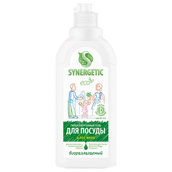 Средство для мытья посуды и детских игрушек SYNERGETIC биоразлагаемое с ароматом алоэ, 500мл, изображение