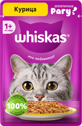 Корм консервированный для взрослых кошек WHISKAS рагу с курицей, 75г, изображение