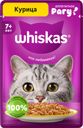 Корм консервированный для взрослых кошек WHISKAS рагу с курицей 7+, 75г, изображение