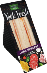 Сэндвич с салями, ветчиной и сыром YORK FRESH, 150г, изображение